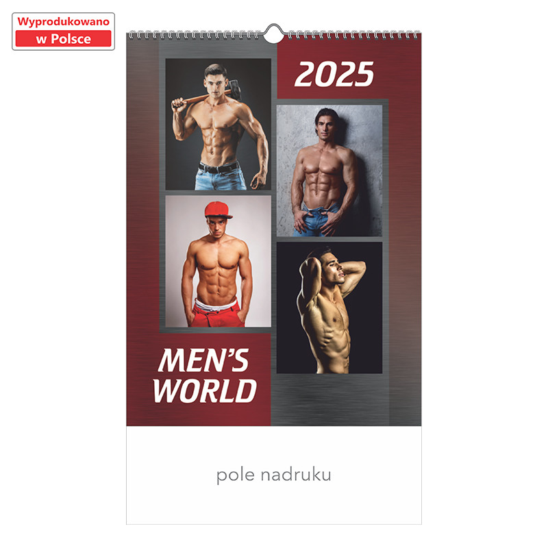 Kalendarz 13-planszowy - Men's World z nadrukiem