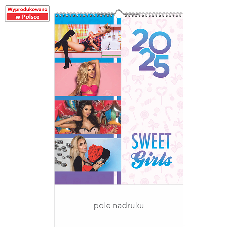 Kalendarz 13-planszowy - Sweet Girls z nadrukiem