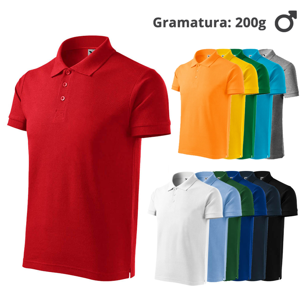 Koszulka polo męska Cotton Heavy 215