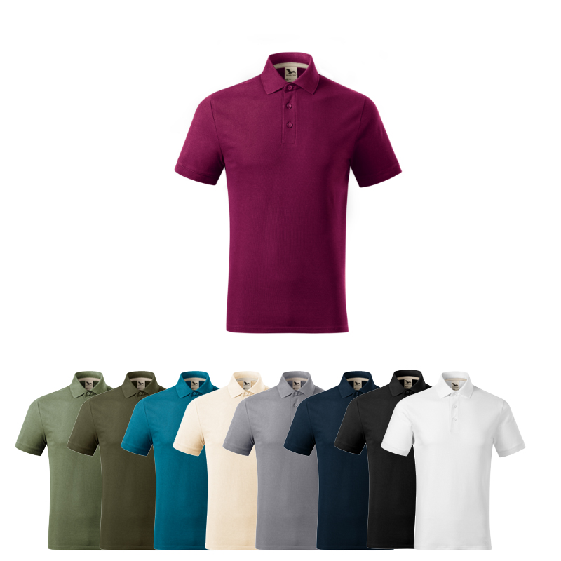 Koszulka polo męska PERFECTION PLAIN 251 z nadrukiem logo