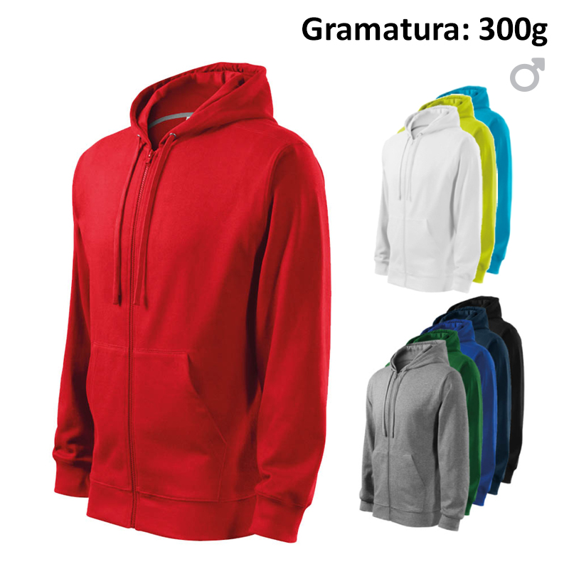 Bluza męska Trendy Zipper 410 z nadrukiem logo