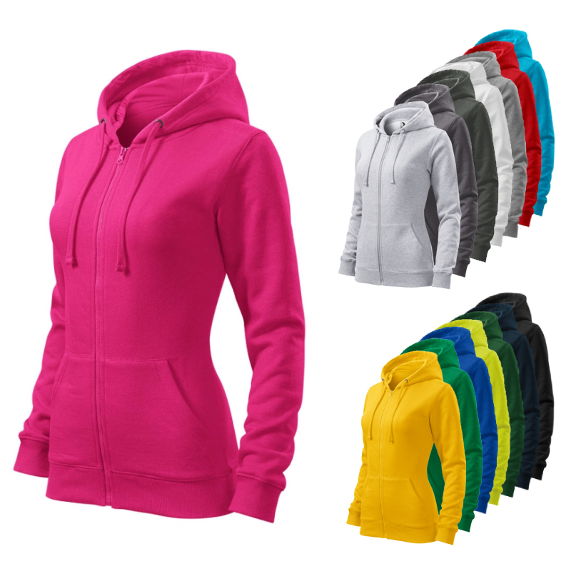 Bluza damska Trendy Zipper 411 z nadrukiem logo