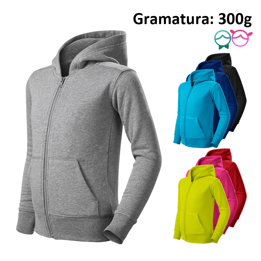 Bluza dziecięca TRENDY ZIPPER 412 z nadrukiem logo