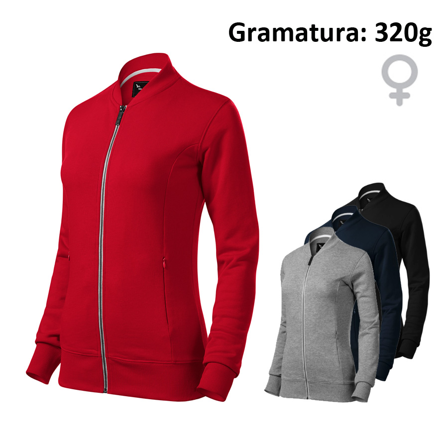 Bluza damska BOMBER 454 z nadrukiem logo