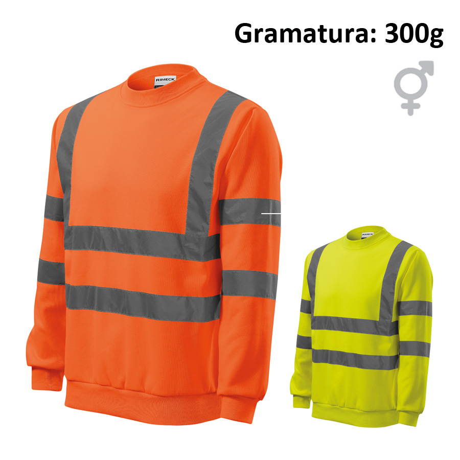 Bluza unisex RIMECK HV ESSENTIAL 4V6 z nadrukiem logo