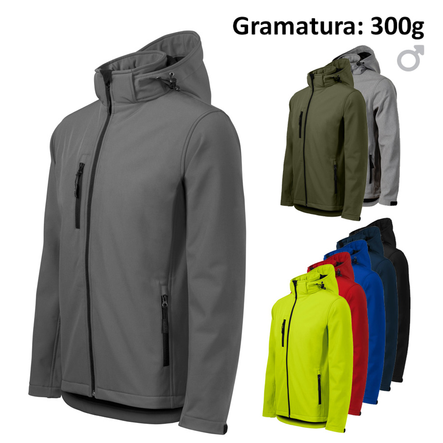 Kurtka Męska Softshell Performance 522 z nadrukiem logo