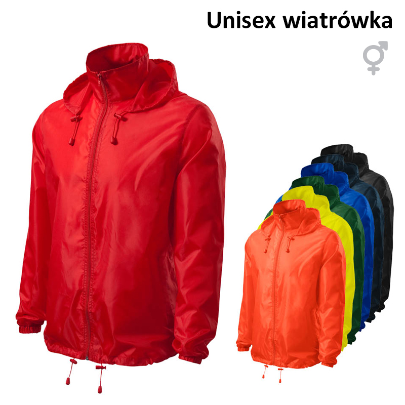 Unisex wiatrówka Windy 524 z nadrukiem logo