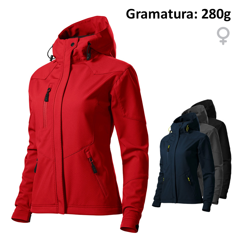 Softshell kurtka damska NANO 532 z nadrukiem logo