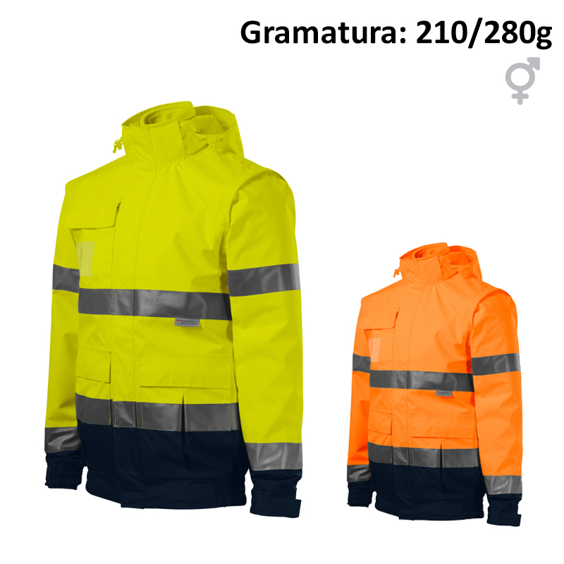 Kurtka unisex HV GUARD 4 IN 1 5V2 z nadrukiem logo