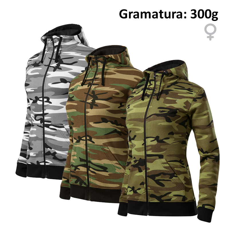 Bluza damska CAMO ZIPPER C20