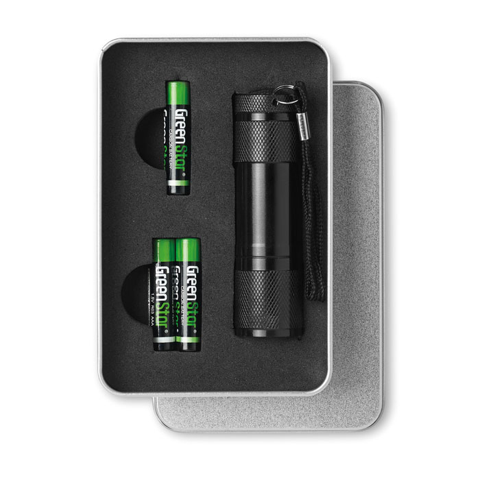 Metalowa latarka z 9 LED KC6860