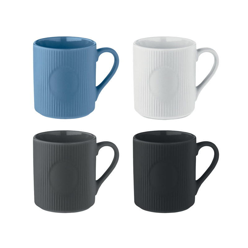 Kubek ceramiczny w prążki 340 ml MO2397