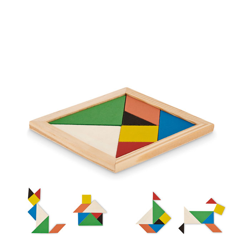 Drewniane puzzle Tangram MO6693