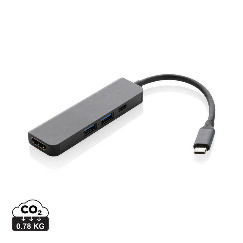 Hub USB 3.0 i USB typu C Terra, wejście HDMI 4K, RABS P308.652
