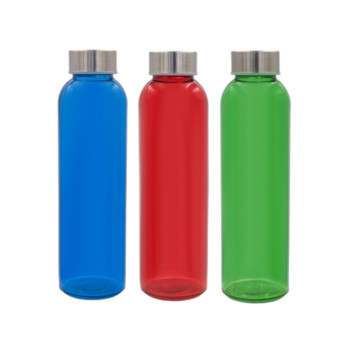 Kolorowa, szklana butelka Aqua Kuba 500 ml R08176