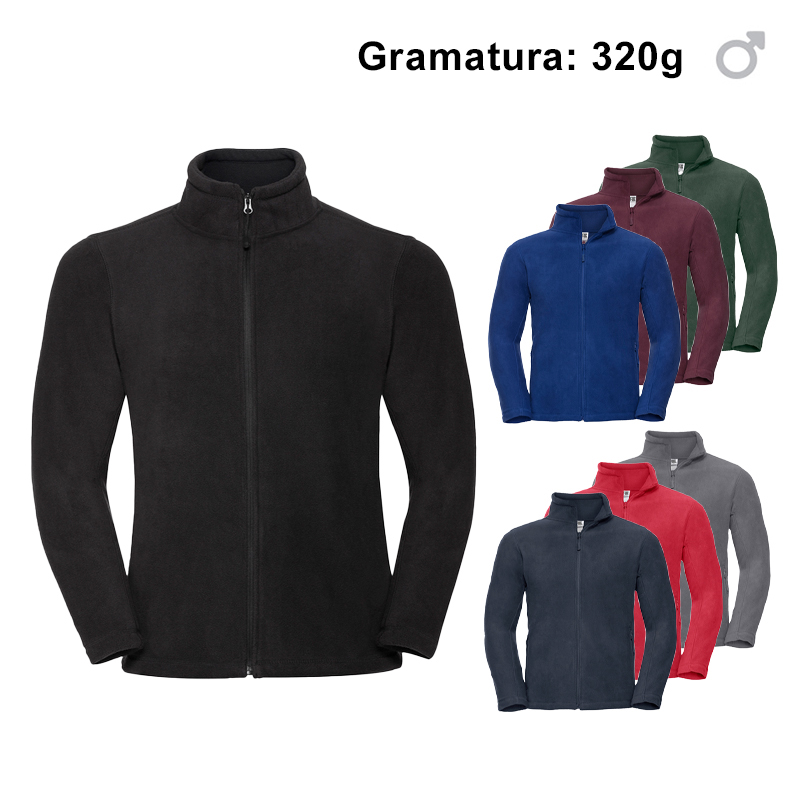 Męski polar outdoorowy zapinany na suwak Russell R870M
