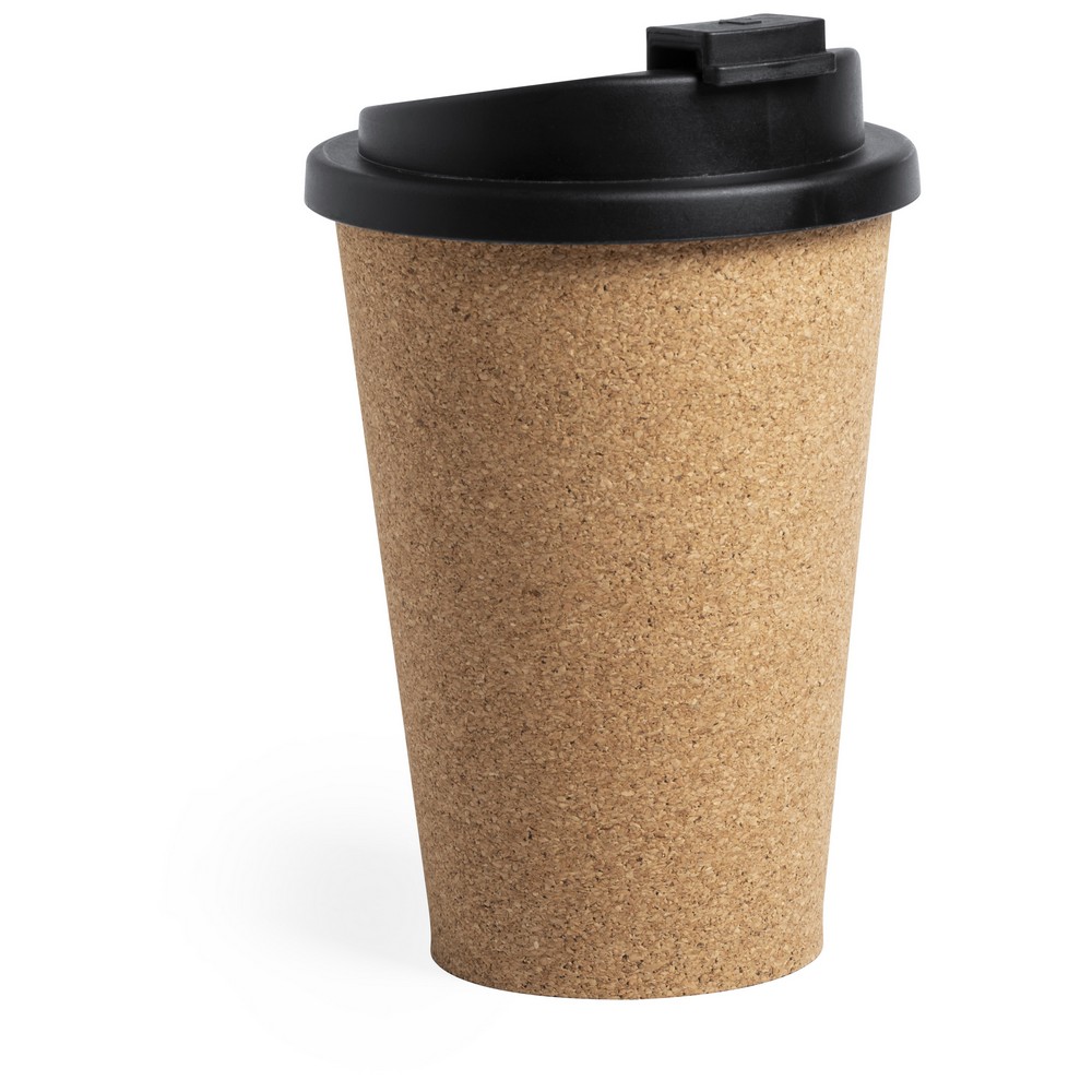 Korkowy kubek podróżny 350 ml z wieczkiem V0884
