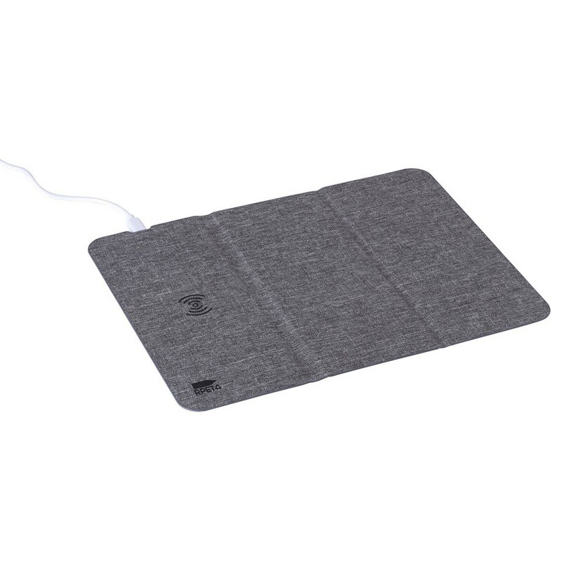 Podkładka pod mysz RPET, ładowarka bezprzewodowa 10W V1542