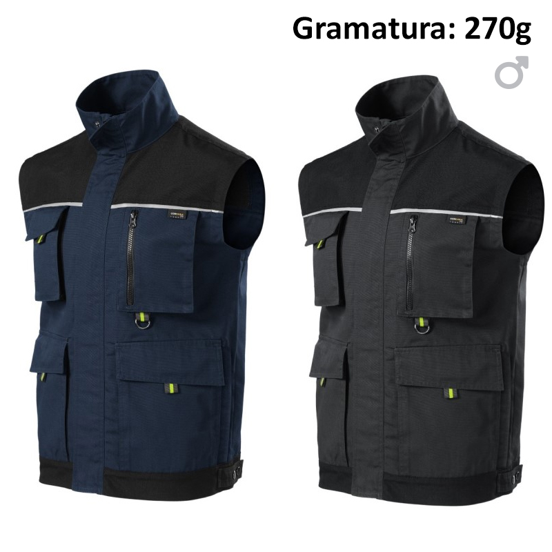 Kamizelka robocza męska RIMECK RANGER W54 z nadrukiem logo