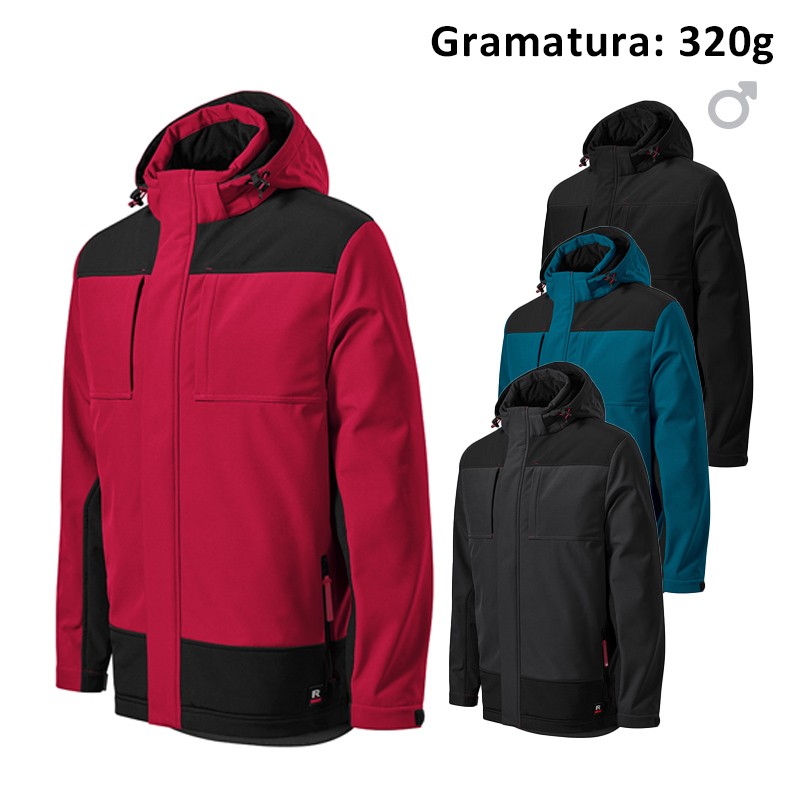 Kurtka Męska Softshell Performance 522 z nadrukiem logo