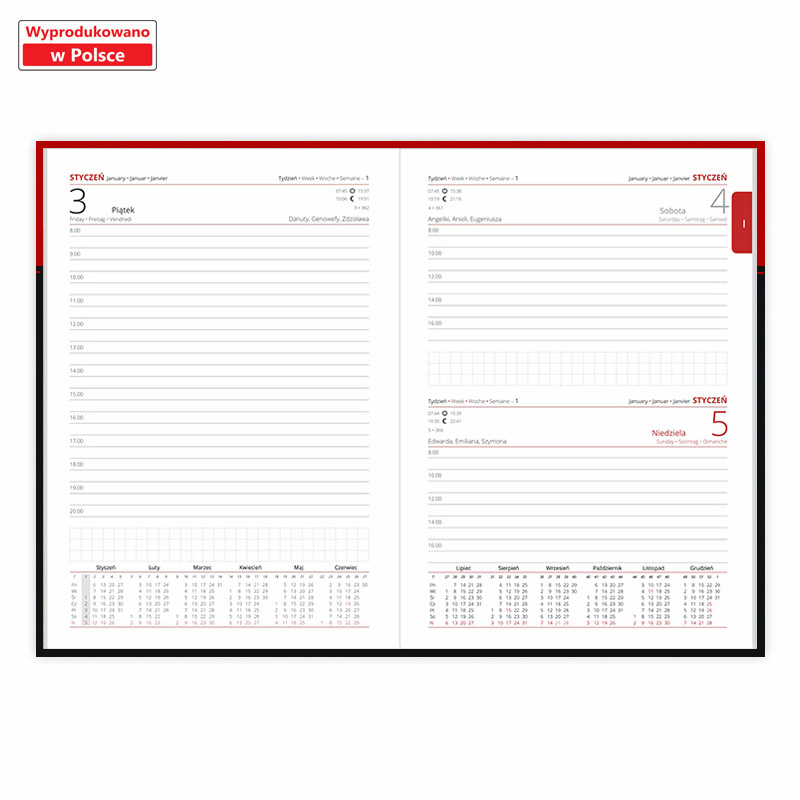 Kalendarz książkowy <b>Dzienny A5 BI COLOR</b>