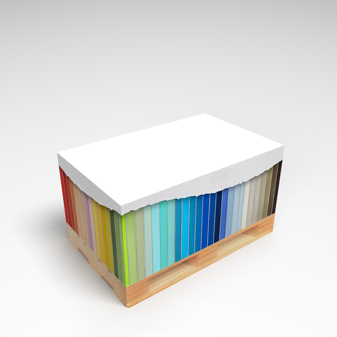 Notesy na paletach nadruk na bokach