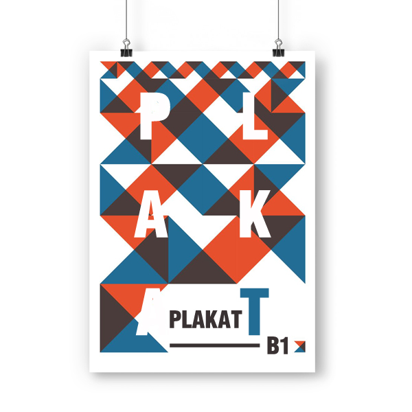 Plakaty B1 (4+0), papier kreda 170g - komplet 100 szt.