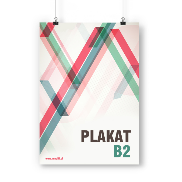 Plakaty B2 (4+0), papier kreda 170g - komplet 100 szt.